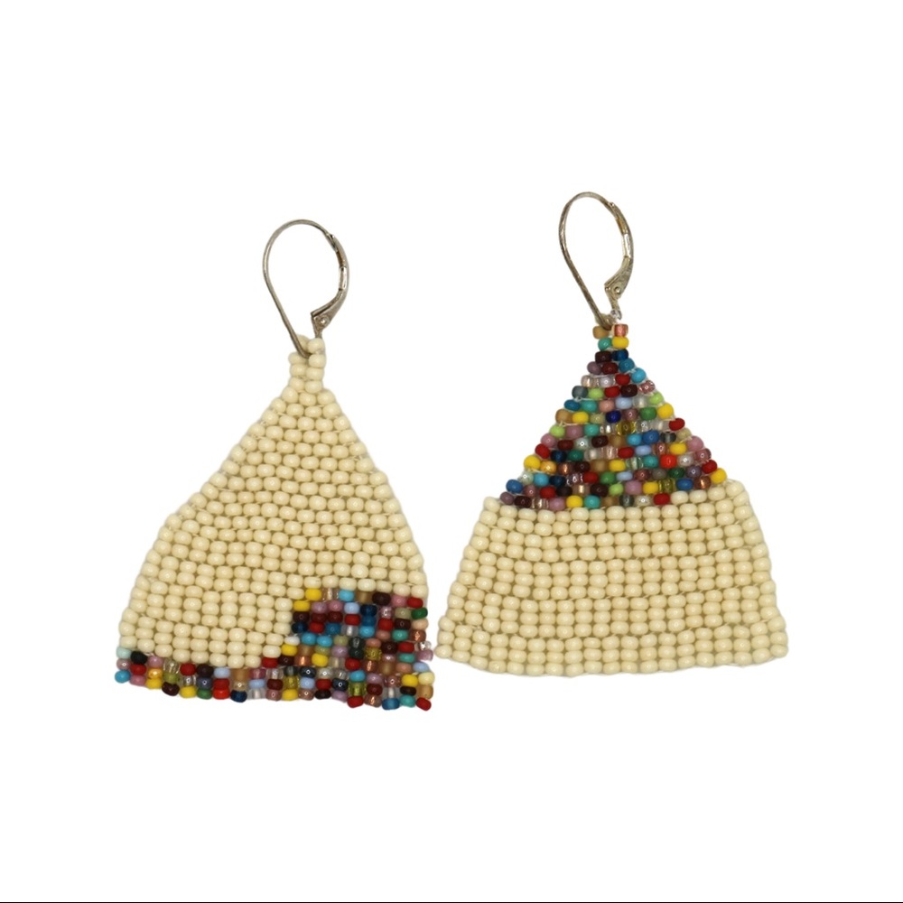 HANDMADE GLASS EARRINGS Beaded Earrings Handmade Modern Bohemian